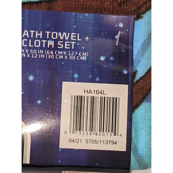 Space Jam Bath Towel and Wash Clothe Set Bugs Bunny Bath Set Shaq - Picture 4 of 5